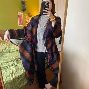 Anthropologie plaid open jacket